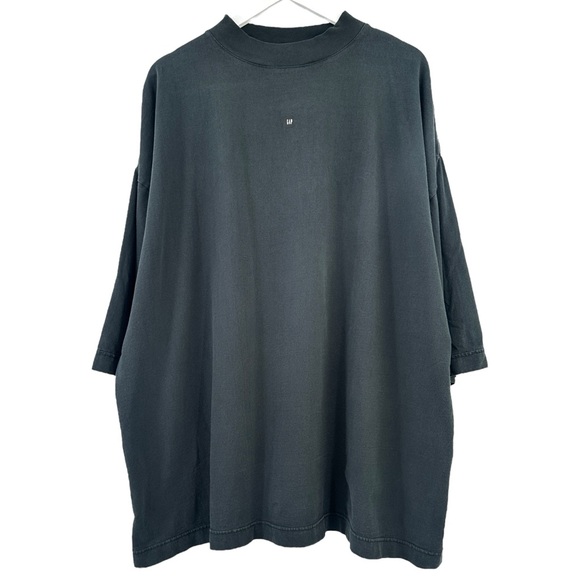 Yeezy Other - Yeezy Gap YZY Engineered By Balenciaga Washed Black Ultra Oversized Logo T-Shirt